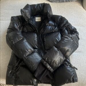 SAM. Women's Shiny Black Puffer Coat